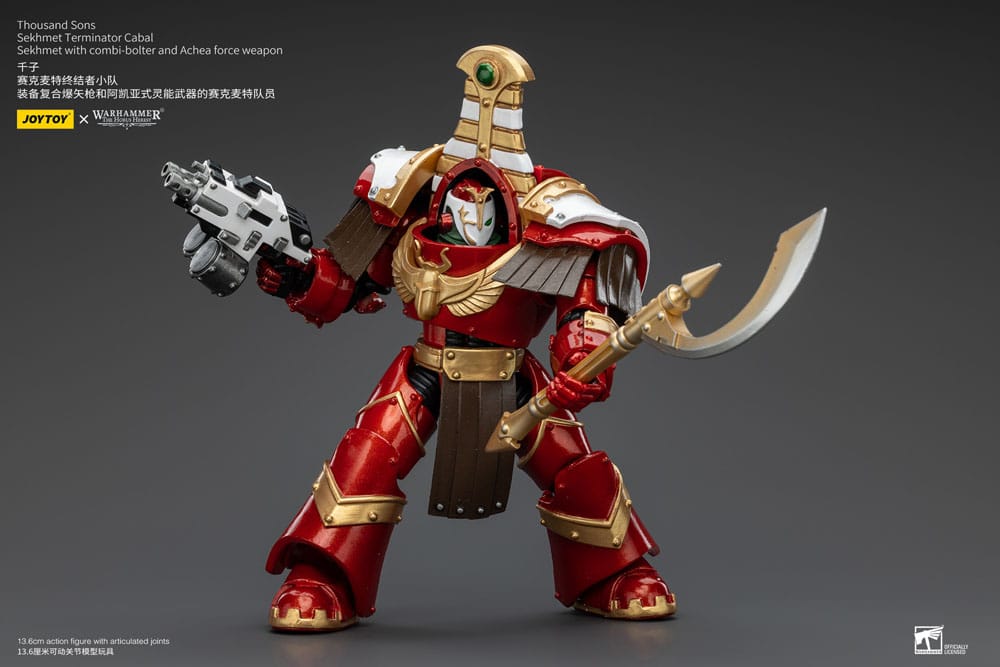 Warhammer The Horus Heresy Action Figure 1/18 Thousand Sons Sekhmet Terminator Cabal Sekhmet with Combi-Bolter and Achea Force Weapon 14cm6