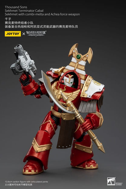 Warhammer The Horus Heresy Action Figure 1/18 Thousand Sons Sekhmet Terminator Cabal Sekhmet with Combi-Melta and Achea Force Weapon 14cm7