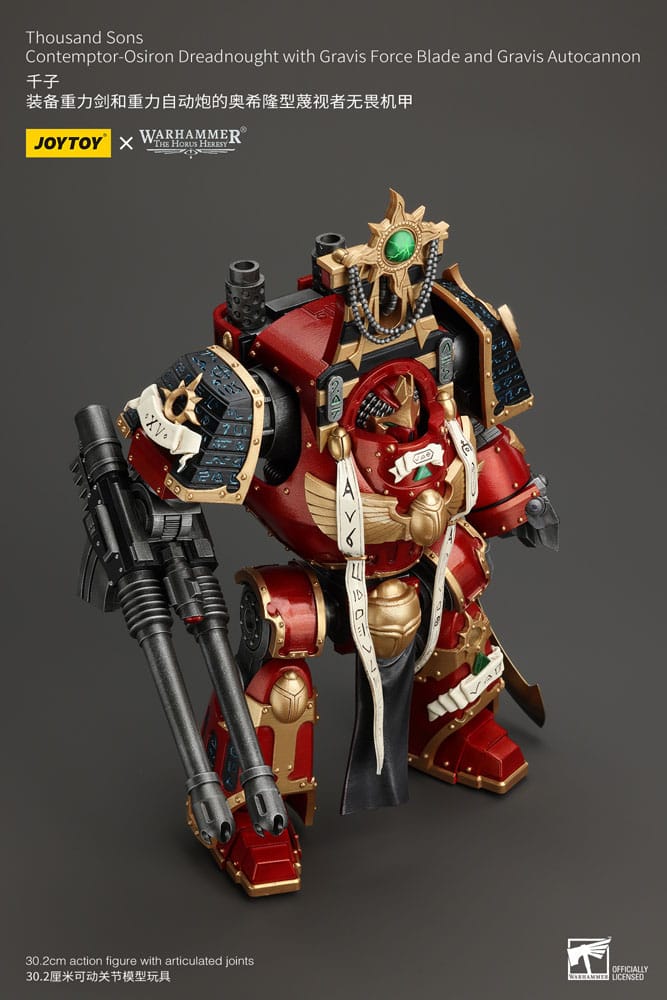 Warhammer The Horus Heresy Action Figure 1/18 Thousand Sons Contemptor-Osiron Dreadnought with Gravis Force Blade And Gravis Autocannon 30cm3
