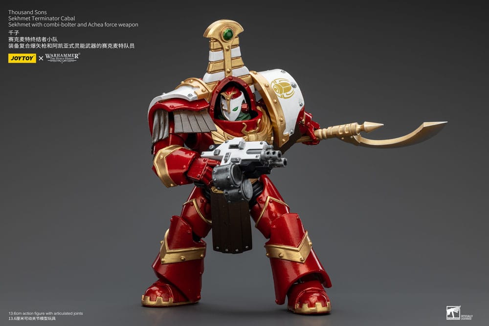 Warhammer The Horus Heresy Action Figure 1/18 Thousand Sons Sekhmet Terminator Cabal Sekhmet with Combi-Bolter and Achea Force Weapon 14cm7