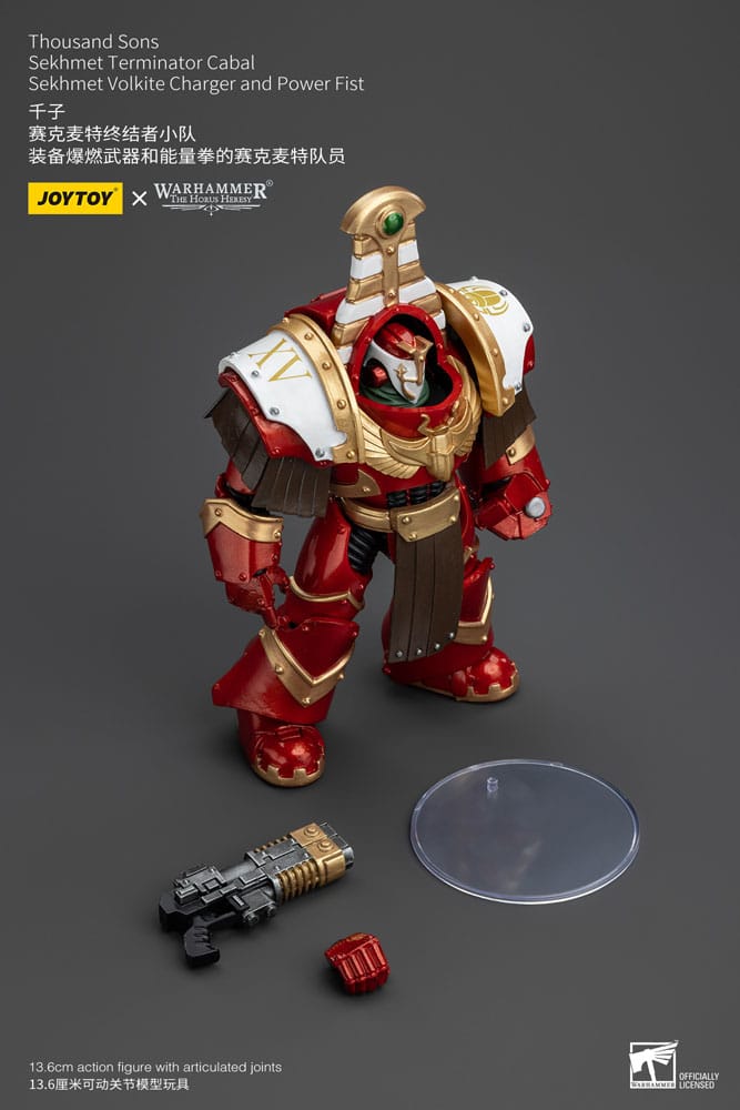 Warhammer The Horus Heresy Action Figure 1/18 Thousand Sons Sekhmet Terminator Cabal Sekhmet Volkite Charger and Power Fist 14cm8