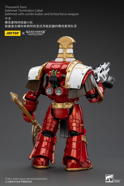 Warhammer The Horus Heresy Action Figure 1/18 Thousand Sons Sekhmet Terminator Cabal Sekhmet with Combi-Bolter and Achea Force Weapon 14cm3