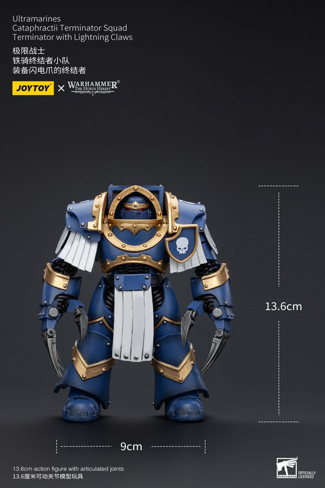 Warhammer The Horus Heresy Action Figure 1/18 Ultramarines Cataphractii Terminator Squad Terminator with Lightning Claws 14cm9