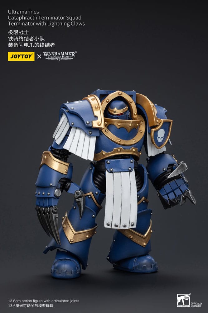 Warhammer The Horus Heresy Action Figure 1/18 Ultramarines Cataphractii Terminator Squad Terminator with Lightning Claws 14cm2