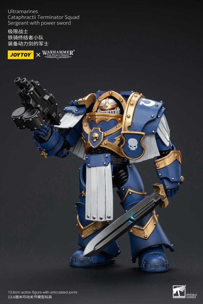 Warhammer The Horus Heresy Action Figure 1/18 Ultramarines Cataphractii Terminator Squad Sergeant with Power Sword 14cm2