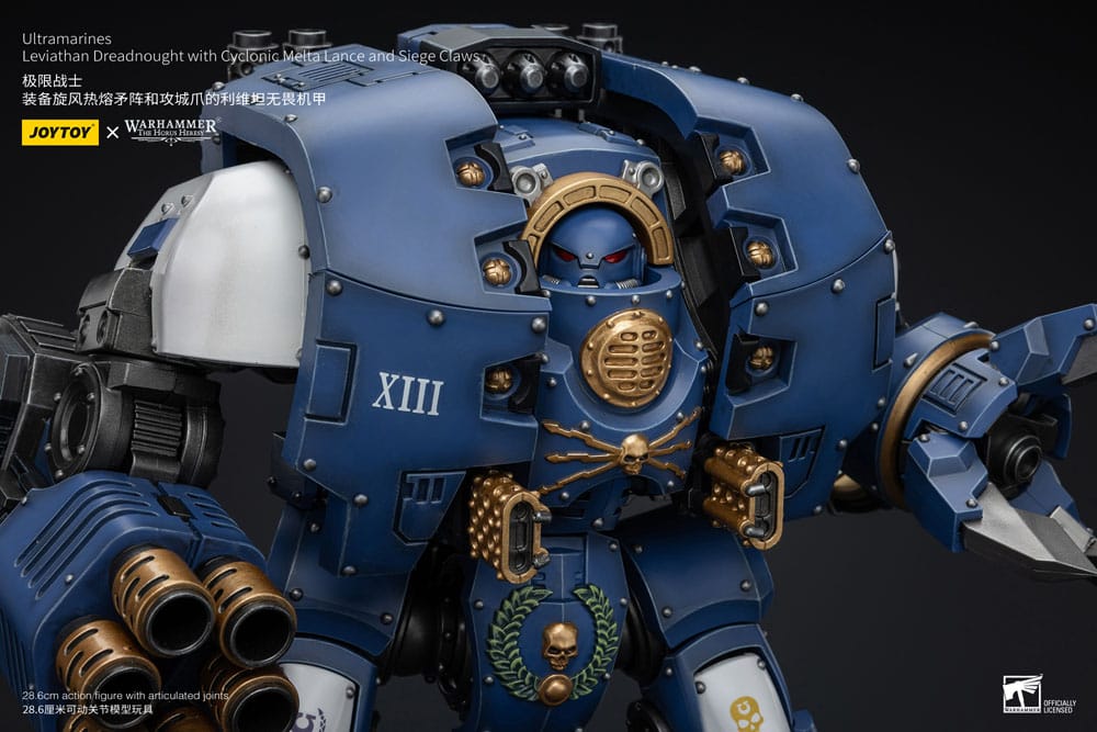 Warhammer The Horus Heresy Action Figure 1/18 Ultramarines Leviathan Dreadnought with Cyclonic Melta Lance And Siege Claws 29cm2