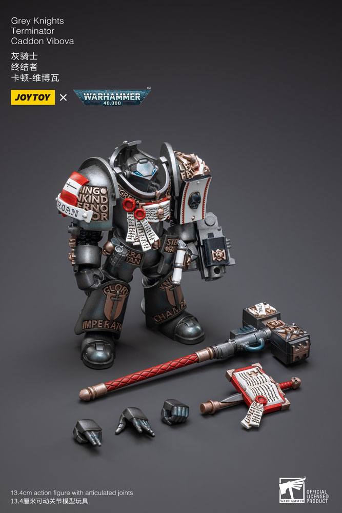 Warhammer 40k Action Figure 1/18 Grey Knights Terminator Caddon Vibova 13cm8