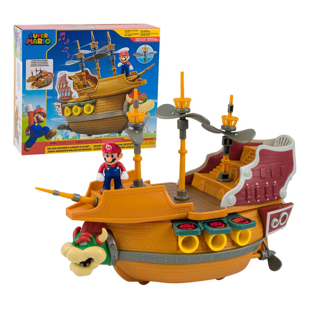 World of Nintendo Super Mario Playset Bowser's Airship Deluxe4