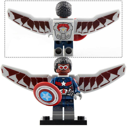 Captain America (Falcon) Custom Marvel Superhero Minifigure1