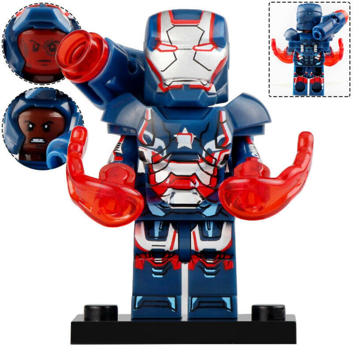 Iron Patriot Iron Man Custom Marvel Superhero Minifigure1