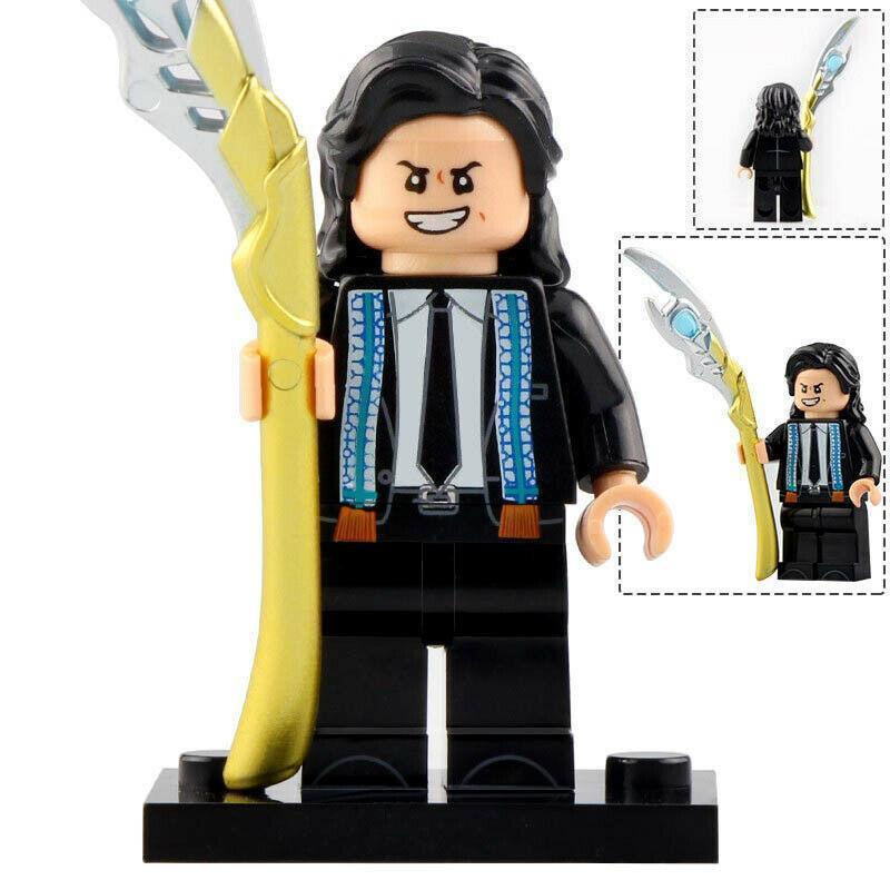 Loki (Vest Suit) with Scepter Custom Marvel Superhero Minifigure1
