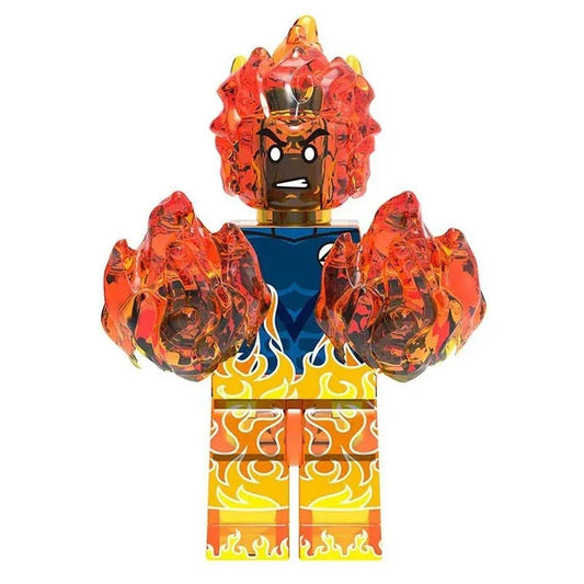 Human Torch (Fantastic Four) Custom Marvel Superhero Minifigure1