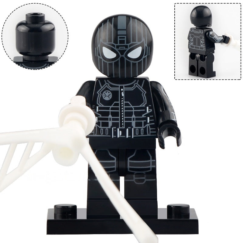 Spider-Man (Night Monkey Suit) Custom Marvel Superhero Minifigure1