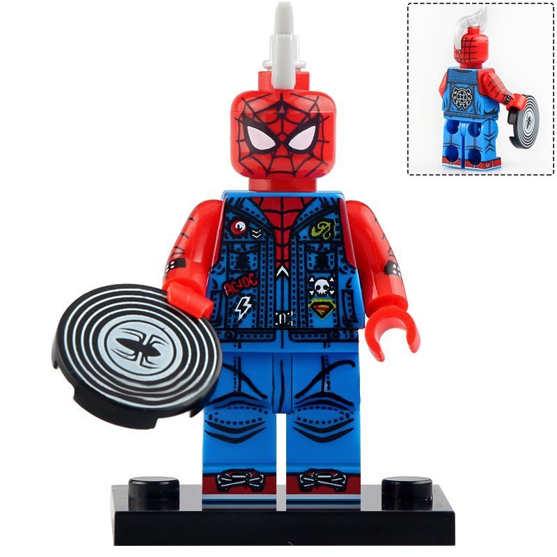 Spider-Punk Spider-Man Custom Marvel Superhero Minifigure1