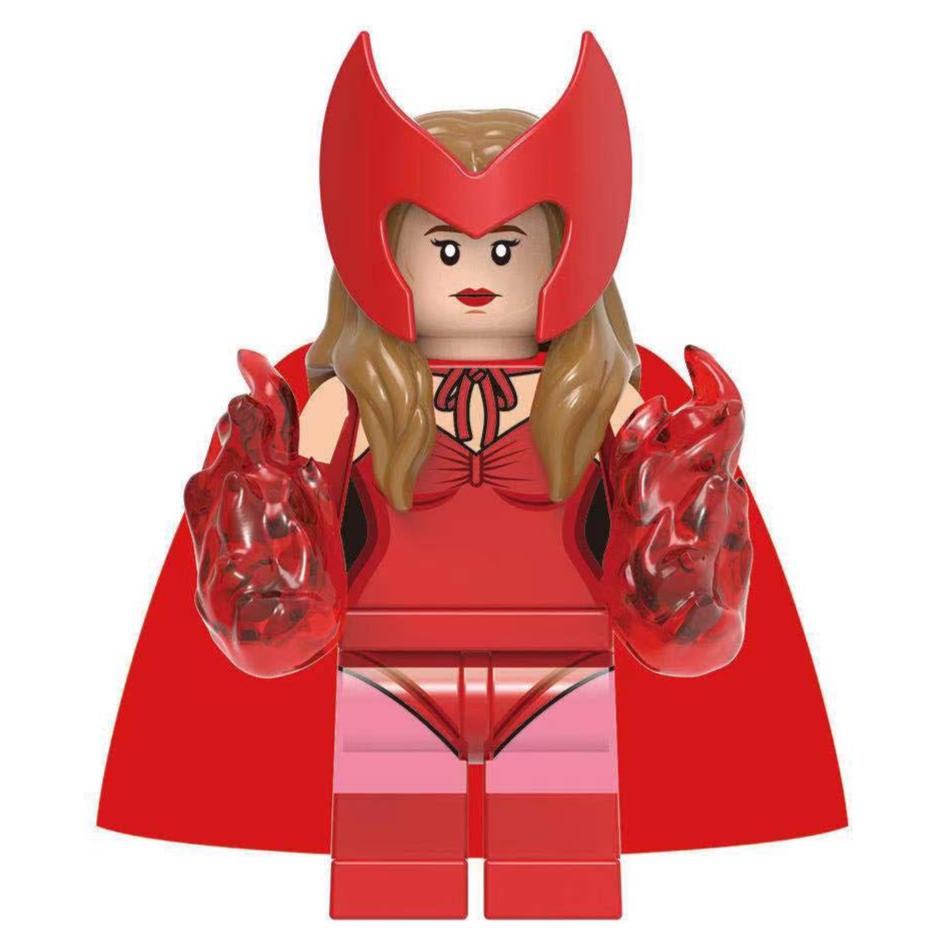 Scarlet Witch Classic Custom Marvel Superhero Minifigure1