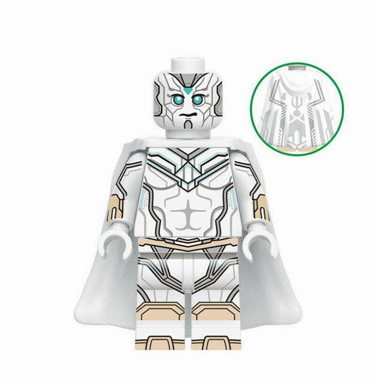 White Vision WandaVision Custom Marvel Superhero Minifigure1