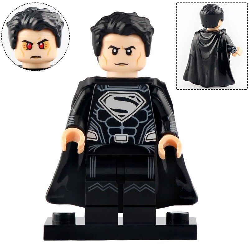 Superman (Black Suit) (DCEU) Custom DC Superhero Minifigure1