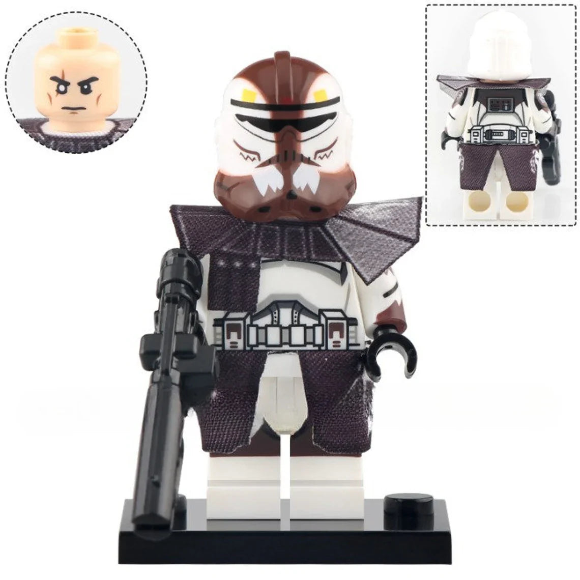Commander Wolffe (Maroon) CC-3636 Custom Star Wars Minifigure1