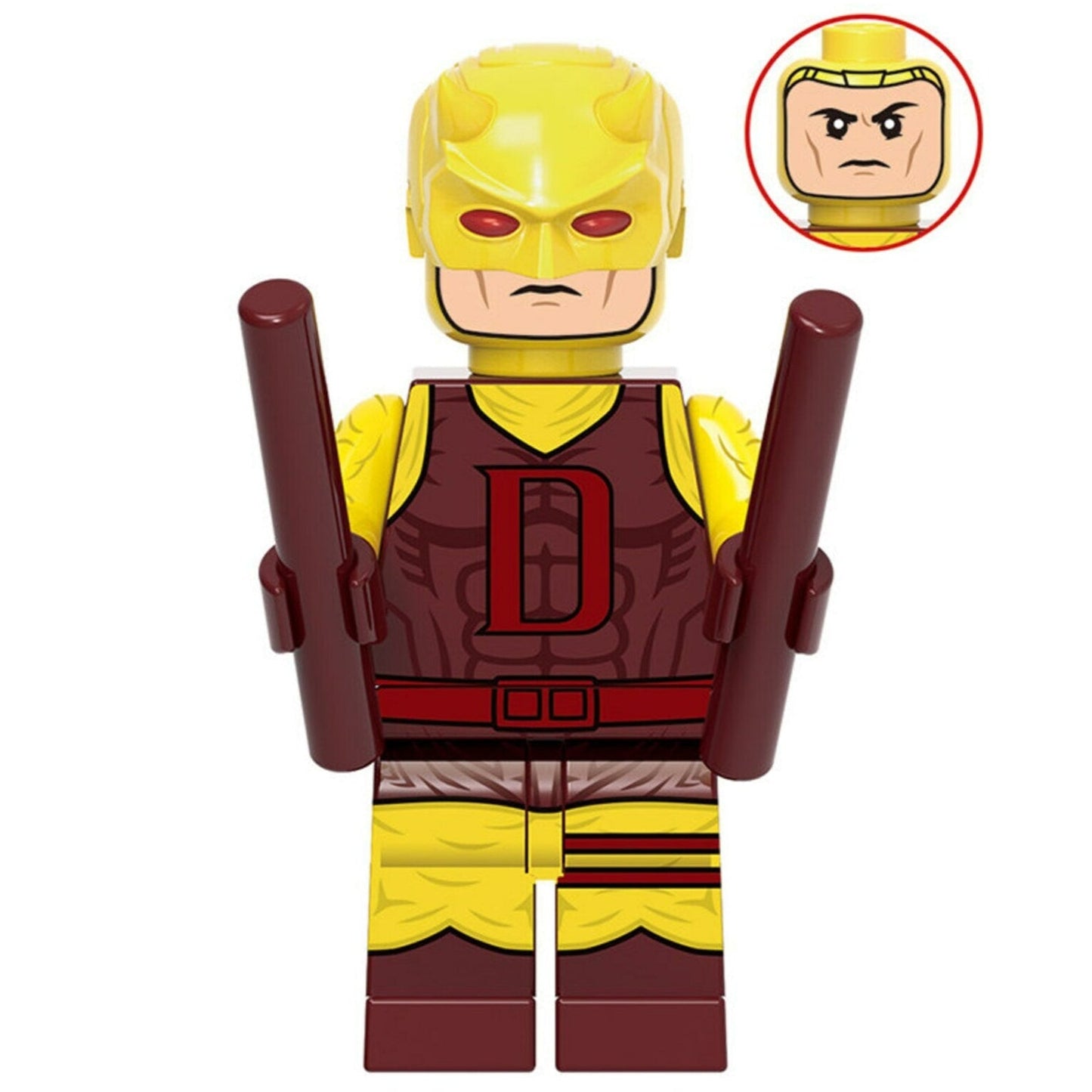 Daredevil (Silver Age) Custom Marvel Superhero Minifigure1
