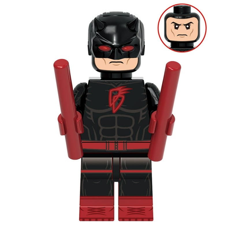 Daredevil Black Suit Custom Marvel Superhero Minifigure1