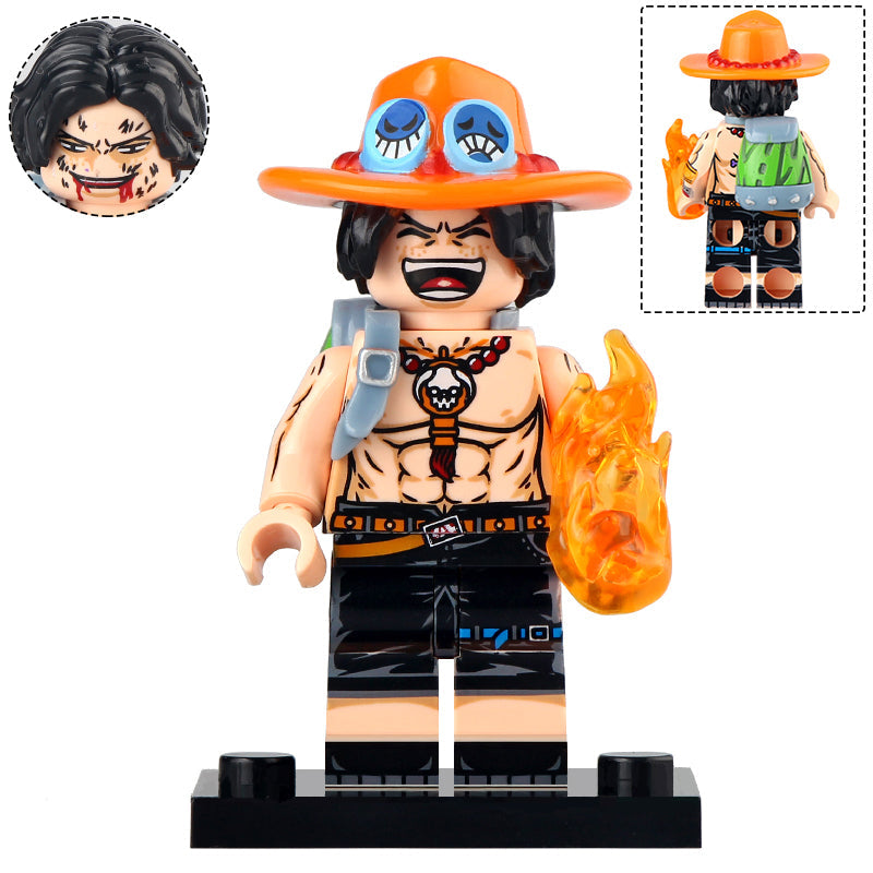 Portgas D. Ace Custom One Piece Anime Minifigure1