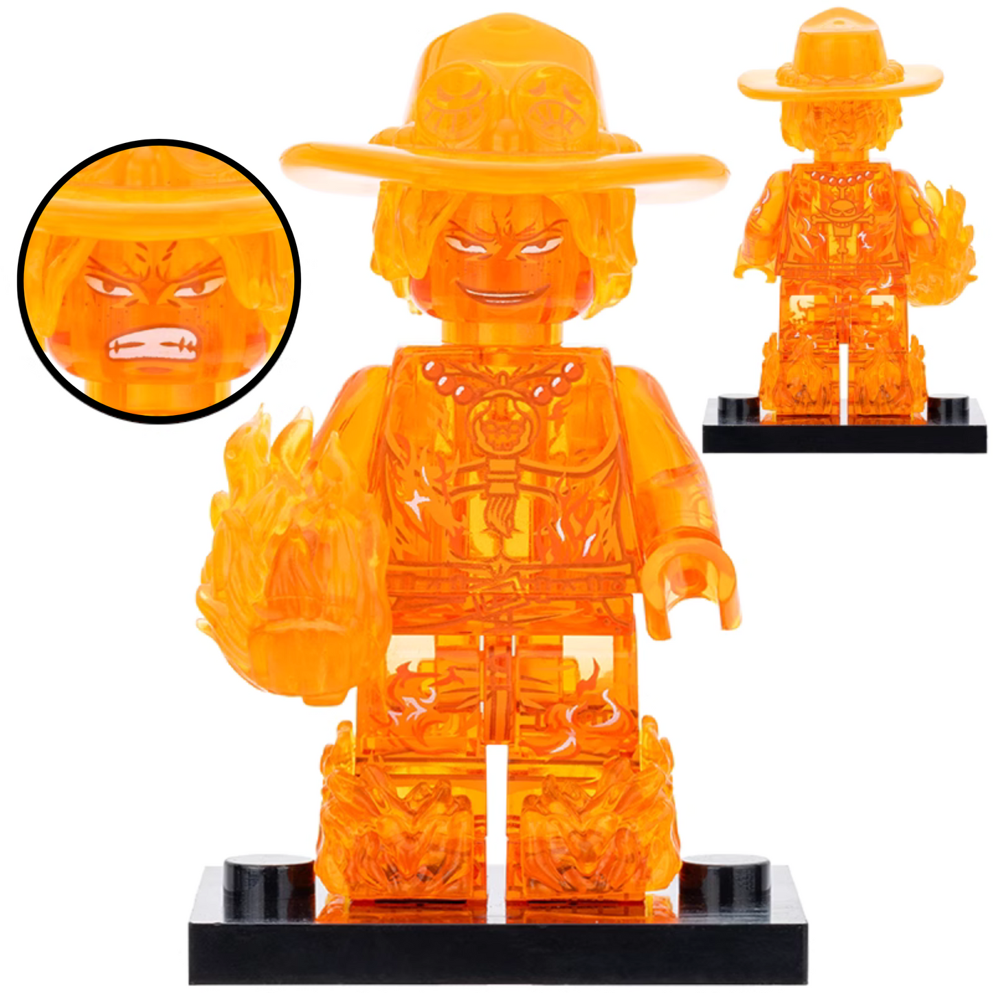 Fire Fist Ace Custom One Piece Anime Minifigure1