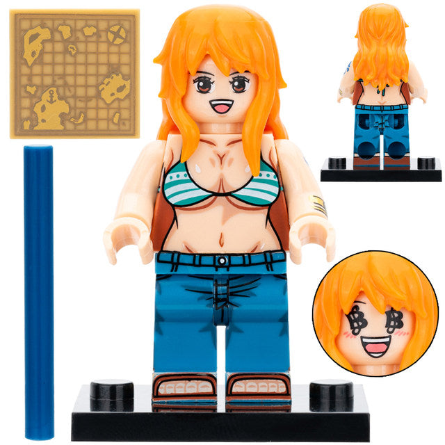 Nami Custom One Piece Anime Minifigure1