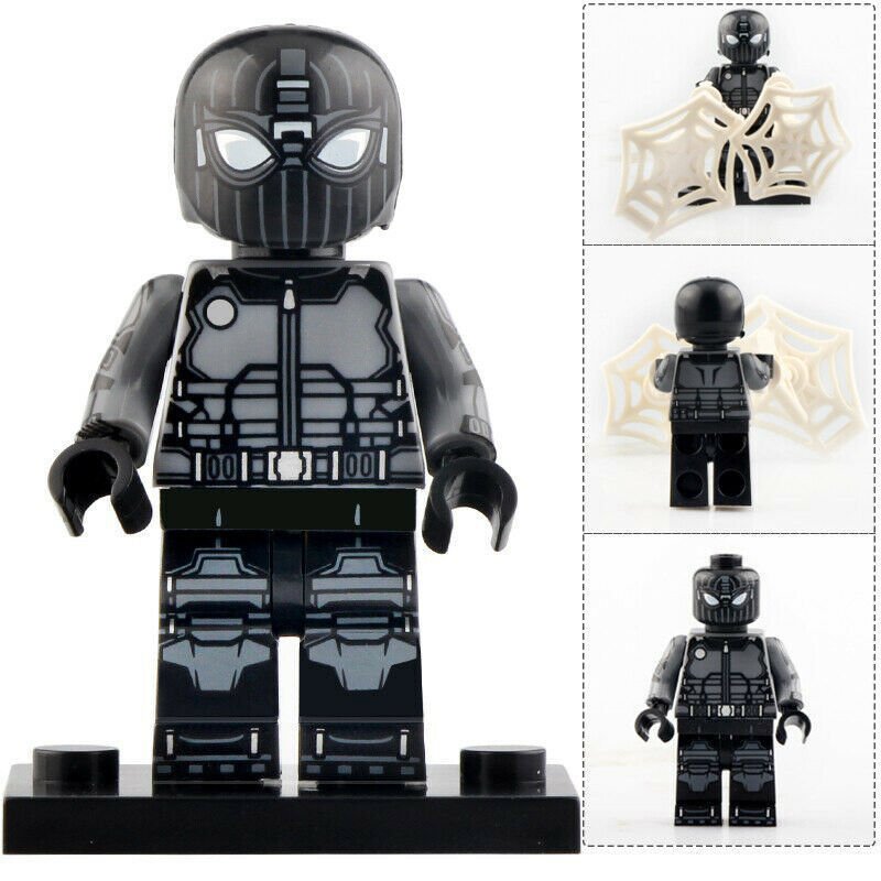 Spider-Man Stealth Suit Custom Marvel Superhero Minifigure1
