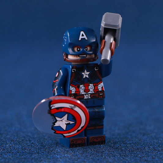 Captain America Damaged Custom Marvel Superhero Minifigure1