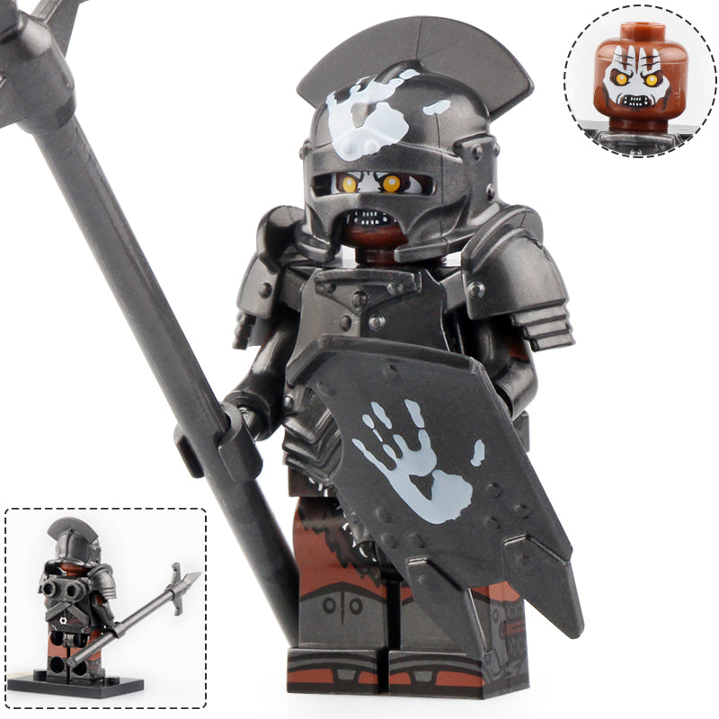 Uruk-hai White Hand Orc custom Lord of the Rings Minifigure1
