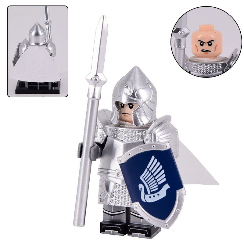 Swan Knight Spear (Knights of Dol Amroth)Custom Lord of the Rings Minifigure2