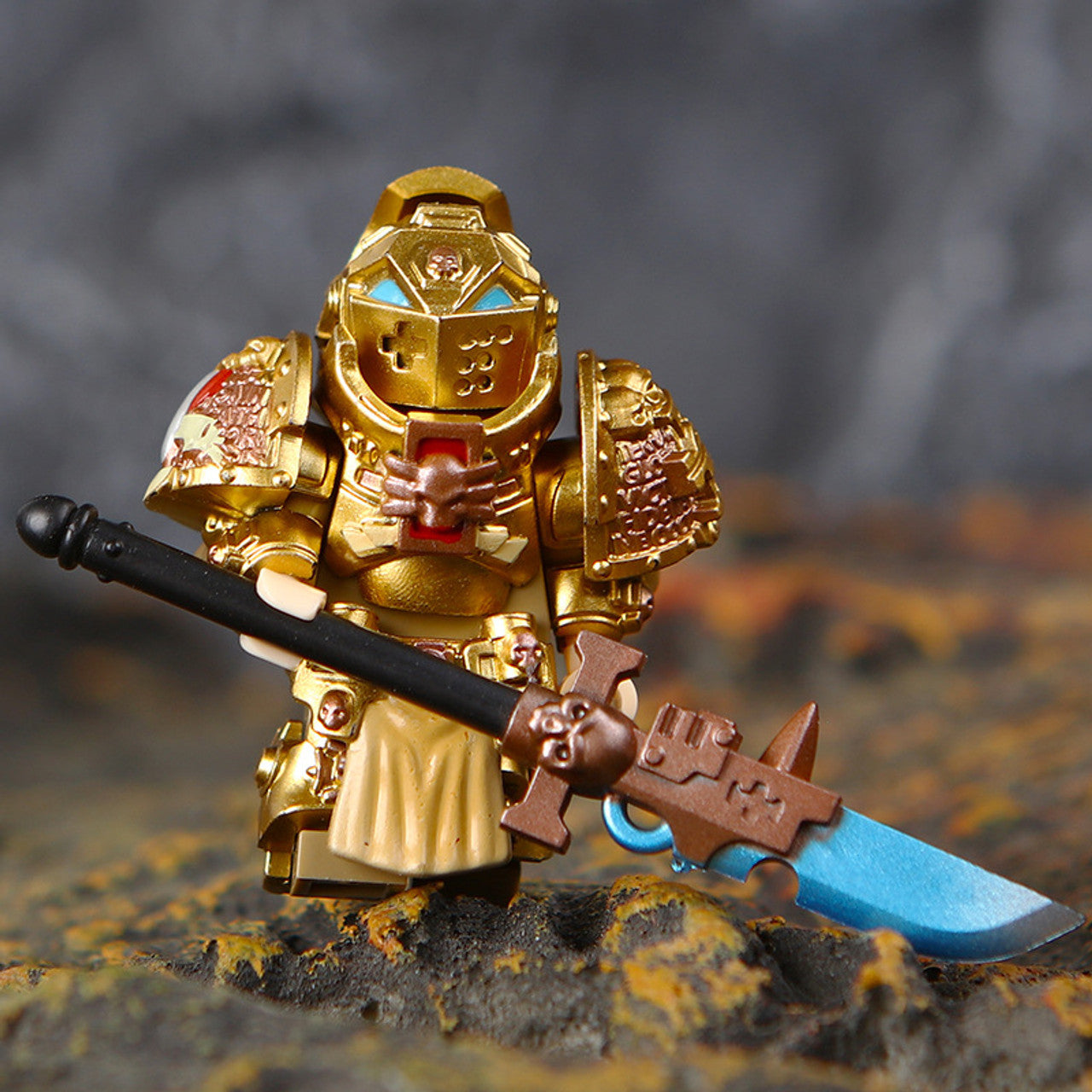 Gold Knights Space Marine Warhammer 40K Minifigure1