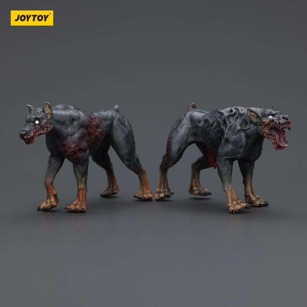 Zombie Dark Source Action Figures 2-Pack Police Dogs 8cm4