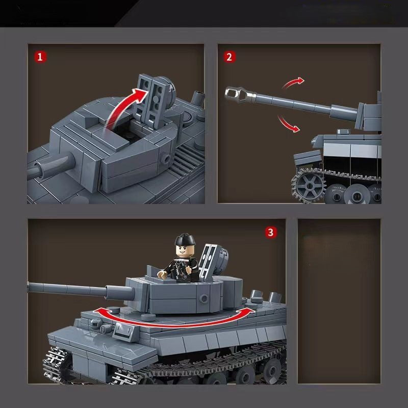 100242 Panzerkampfwagen VI Tiger Ausf.E (Sd.Kfz.181) Tiger I with 503 Pieces
