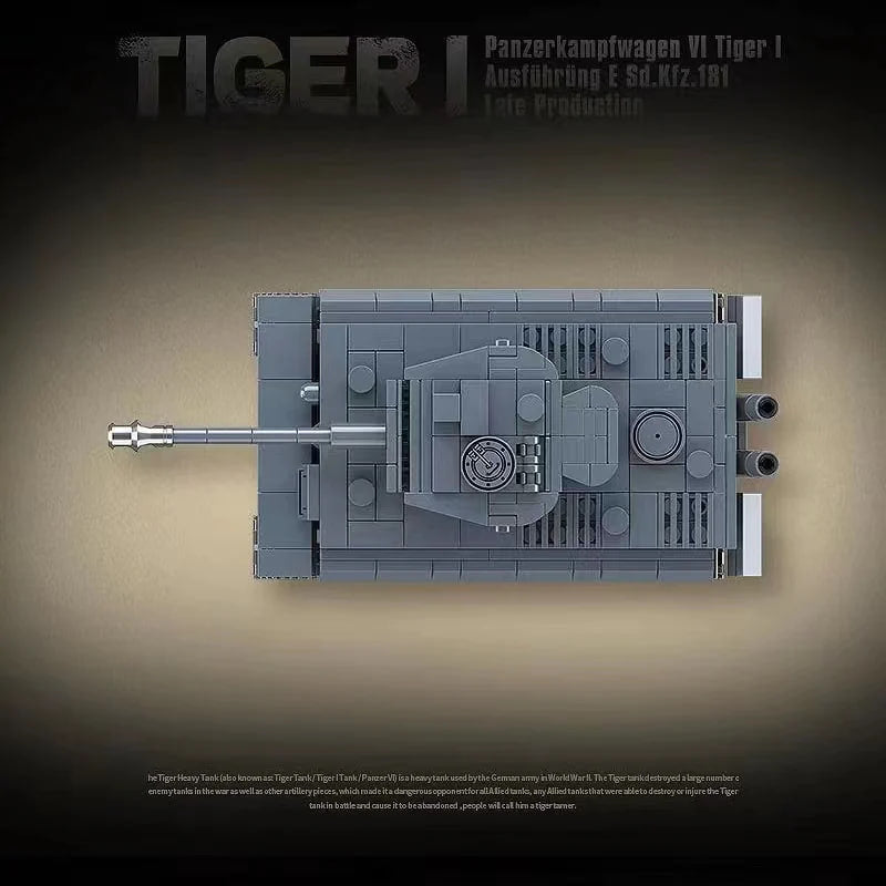 100242 Panzerkampfwagen VI Tiger Ausf.E (Sd.Kfz.181) Tiger I with 503 Pieces