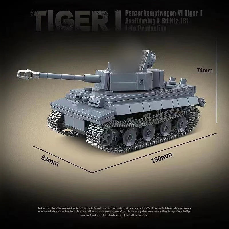100242 Panzerkampfwagen VI Tiger Ausf.E (Sd.Kfz.181) Tiger I with 503 Pieces