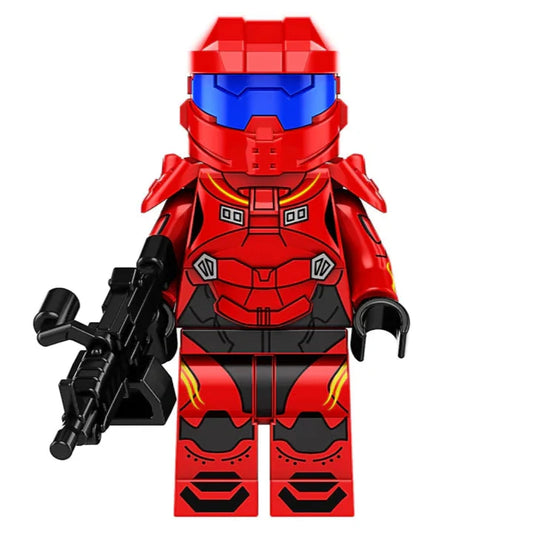 Red Spartan Custom Halo Video Game Minifigure