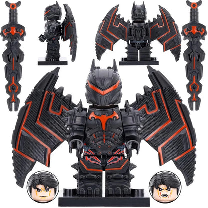 Batman Hellbat Black Suit Custom DC Superhero Minifigure