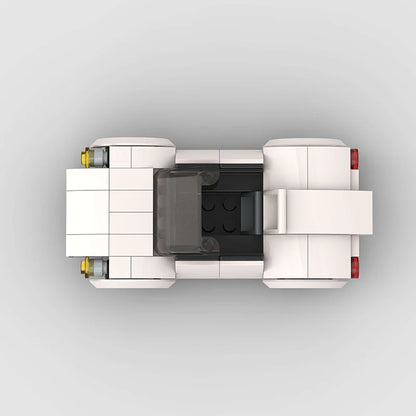White Convertible Car Custom Car MOC