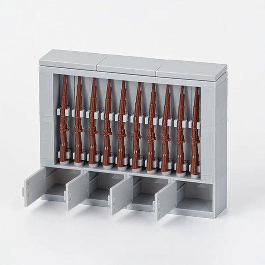 Weapon Rack Cabinet Custom MOC Accessory Set