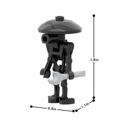 6 x DUM-series Pit Droid (Black) custom Star Wars Minifigure