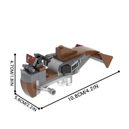 Flitknot Speeder Bike With Count Dooku Star Wars MOC