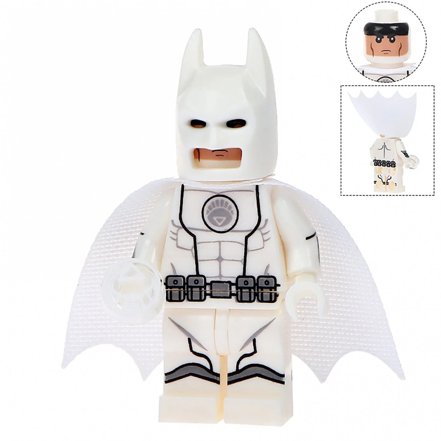 White Lantern Batman Custom DC Comics Superhero Minifigure