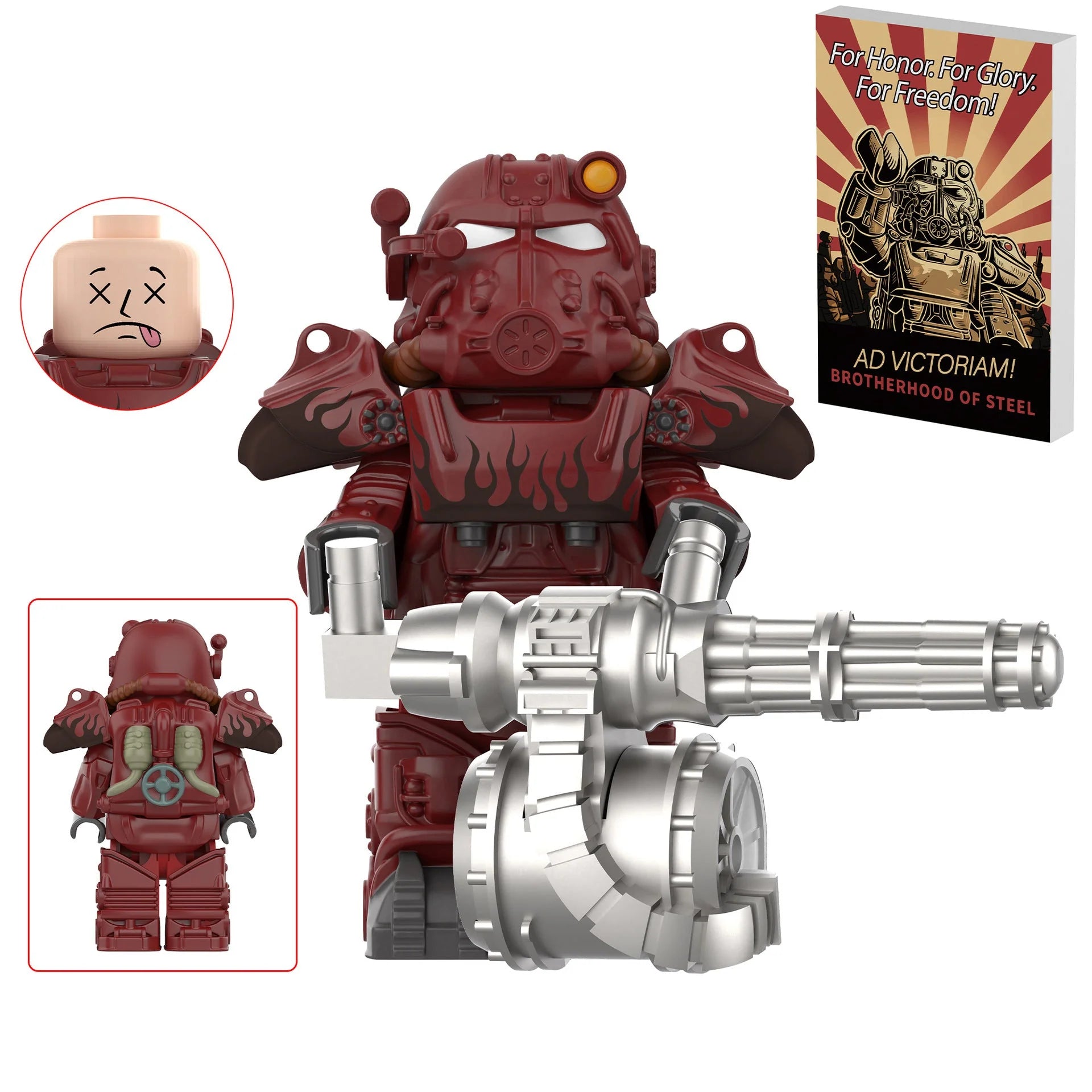T-60 Power Armor (Hot Rod Flames) Custom Fallout Minifigure