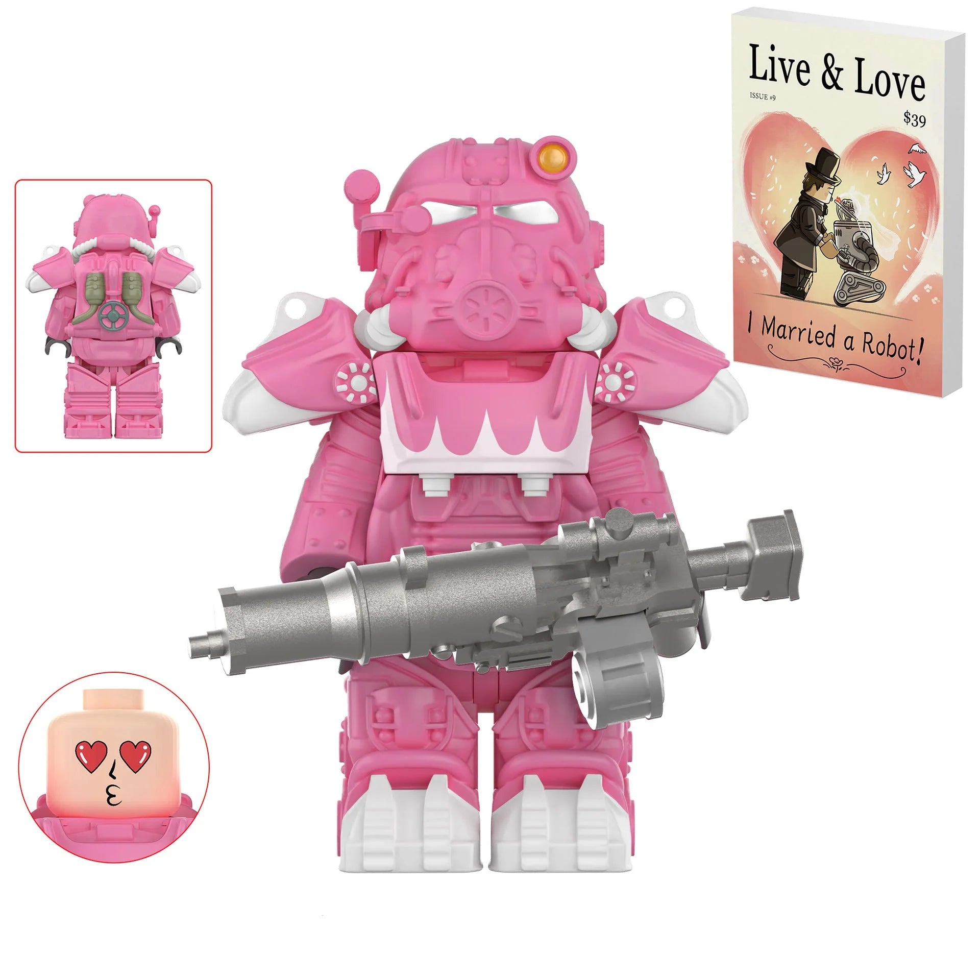 T-60 Power Armor (Hot Rod Hot Pink) Custom Fallout Minifigure