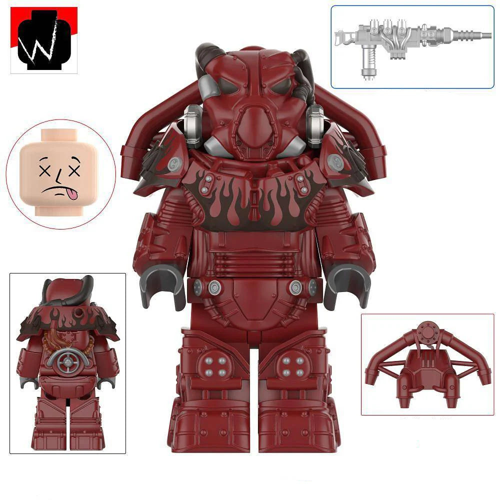 X-01 Power Armor (Hot Rod Flames) Custom Fallout Minifigure