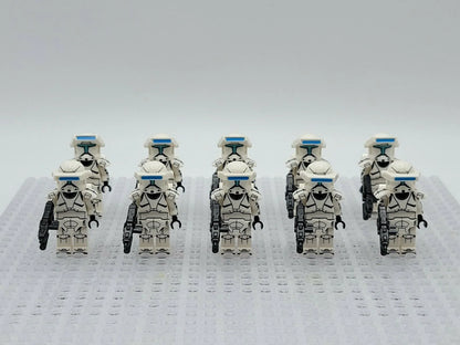 10 x White Squad Clone Commando custom Star Wars Minifigure