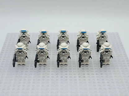 10 x White Squad Clone Commando custom Star Wars Minifigure