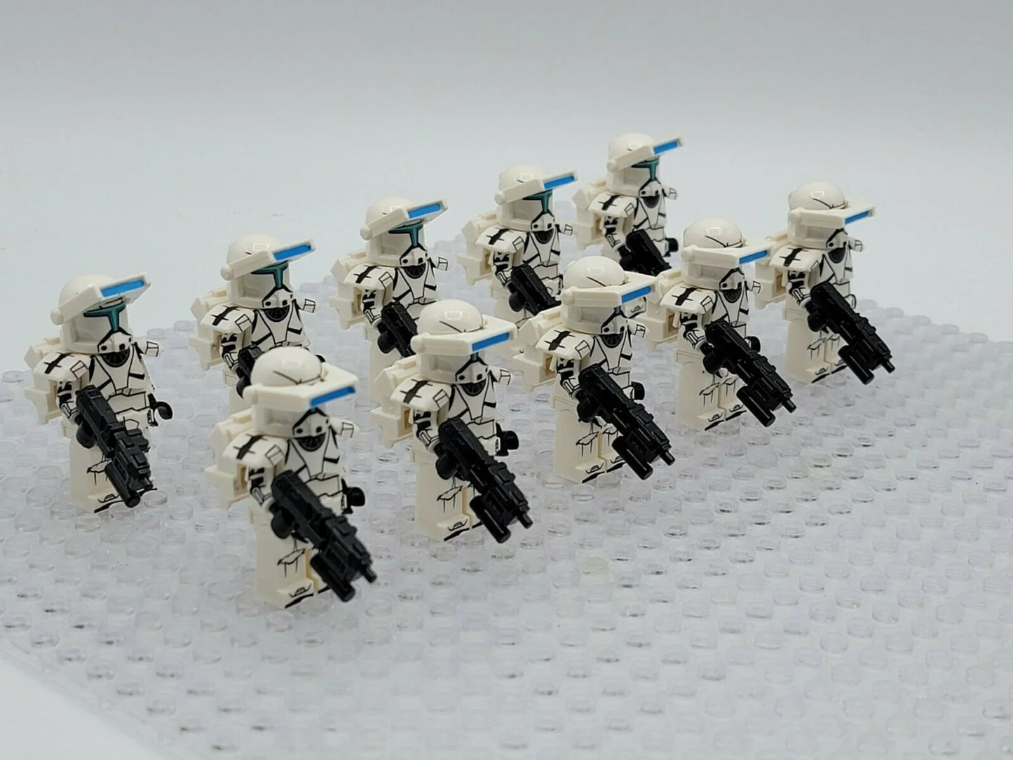 10 x White Squad Clone Commando custom Star Wars Minifigure