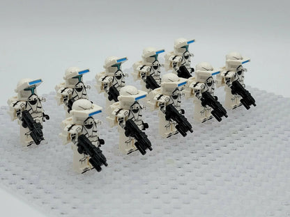 10 x White Squad Clone Commando custom Star Wars Minifigure